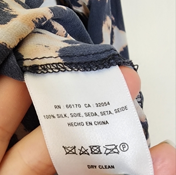 Anthropologie Maeve Cheetah Linosa Silk Blouse M - Picture 6 of 6